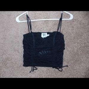 Princess Polly Shine bright crop top black